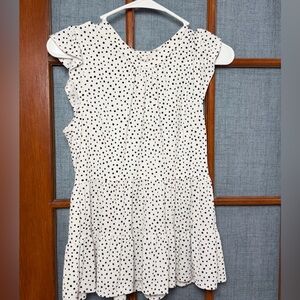 Adorable White Polka Dot Kids Dress